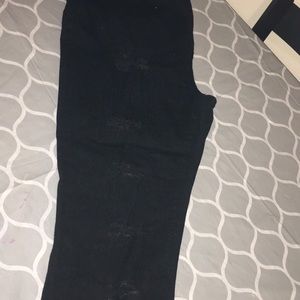 Black distressed jeans